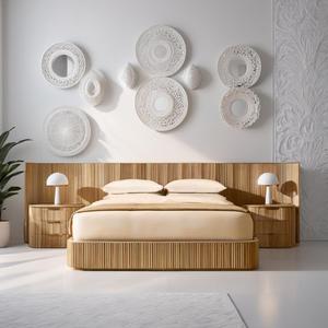 Bedroom Furniture Home Oak <b>Solid</b> <b>Wood</b> <b>Bed</b> High Quality Luxury Modern SGA-10133S Nordic <b>Bed</b> SGA-10133S - Product Image 2