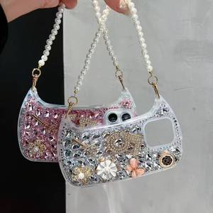 Sang Trọng Lấp Lánh Đầy Đủ Kim Cương Bling Handmade Túi Cho <span class=keywords><strong>Iphone</strong></span> <span class=keywords><strong>6</strong></span> 7 8 11 12 13 14 15 16 Cộng Với Pro Max Điện Thoại Di Động Trường Hợp - Product Image 2