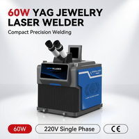 Mesin Las Laser Perhiasan Portabel Baru 60W YAG Laser Presisi Tinggi untuk Perbaikan Perhiasan Emas Perak Desktop