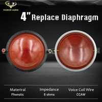 Haute SPL 8 Ohms CCAW Diaphragme phénolique de remplacement de bobine vocale de 4 pouces pour pilote de compression