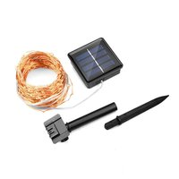 Guirlande lumineuse solaire LED Jochebed, dernière génération, 8 modes, Noël, IP65, extérieur, haute durabilité, rechargeable, à intensité variable, sans fil
