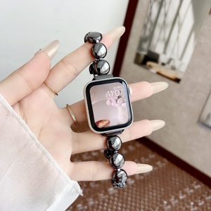 Pulsera de cadena de cuentas de moda correas de reloj para <span class=keywords><strong>Apple</strong></span> Watch Bands 46mm 44mm 49mm 45mm para <span class=keywords><strong>Iwatch</strong></span> Series 10 9 SE 7 8 Ultra 2 - Product Image 2
