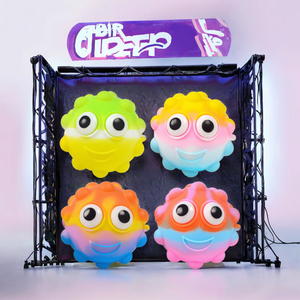 Jouet sensoriel Pop It en silicone coloré avec lumières LED, grille de bulles, puzzle, <span class=keywords><strong>grand</strong></span> œil, à presser pour enfants - Product Image 3