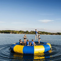 Location de trampoline aquatique gonflable de 5 m, trampoline aquatique flottant, parc de trampoline aquatique