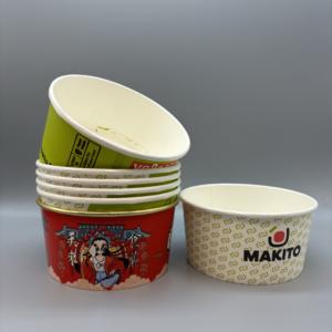 ชามกระดาษคราฟท์แบบใช้แล้วทิ้งพร้อมโลโก้สั่งทำพิเศษ สำหรับบรรจุอาหาร ซัลเลด และแฮมเบอร์เกอร์ เหมาะสำหรับบรรจุภัณฑ์อาหารและอาหารแบบนำกลับบ้าน - Product Image 4