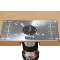 Enrutador De Placa Abatible, Enrutador De Placa De Insercibn Demesa Con 4 Uds, Anillos Con Insertos De Madera