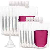 Pochette en plastique transparent personnalisé avec capuchon pour l'emballage de jus de fruits