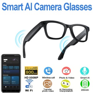 Gafas Inteligentes Bluetooth con Asistente de Voz IA, Kit de 3 Lentes, Cámara de 8MP y Traducción en Tiempo Real para Turismo y Reuniones - Product Image 1