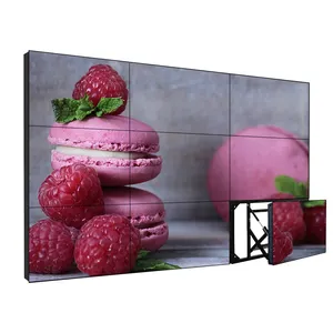 户外液晶视频墙板价格群茂壁挂3x3液晶视频墙显示器