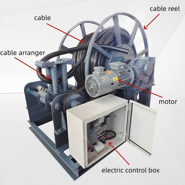 Automatic Cable Winder Able to Wind 30m-500m Cable Heavy Duty Retractable Cable Reel for Port Crane MiningConstruction Equipment