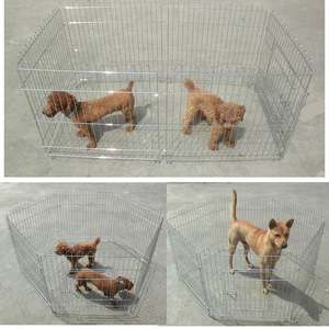 Clôture pour animaux de compagnie en acier inoxydable JGoet, rectangle pliable, pour petits chiens, utilisation en intérieur - Product Image 2