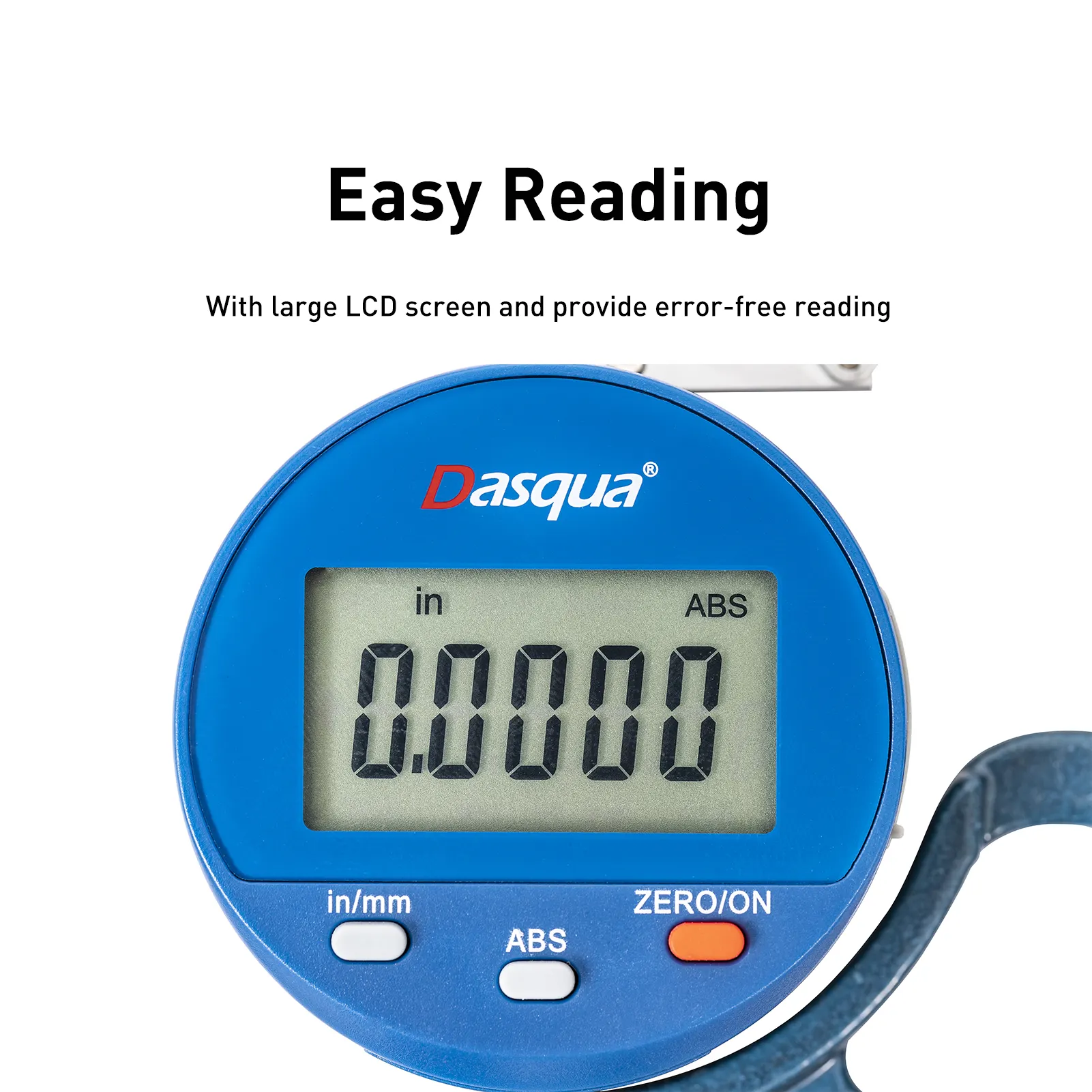 Dasqua High Precision 0-10mm Digital Thicknese Gauge 0.01 Resolution Electronic Thickness Measuring Gauge