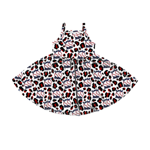 ชุดเดรสเด็กผู้หญิงผ้าไหมนุ่มแบบลำลองสำหรับฤดูร้อน รุ่น BQ-526-XXM สายเดี่ยวทรงเอไลน์ - Product Image 2