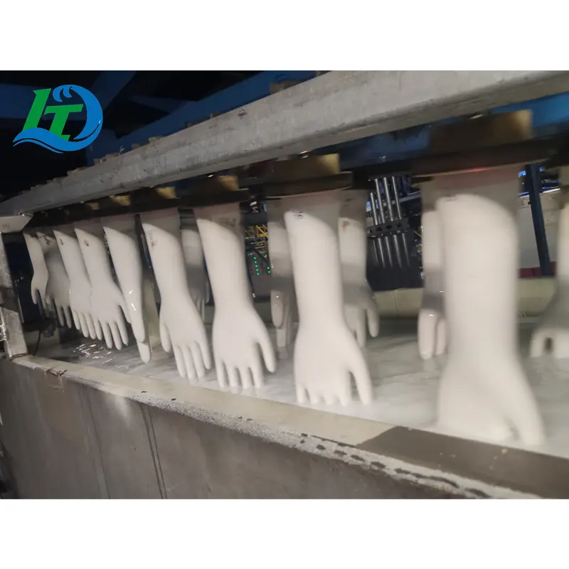 HuiGang: Linha de fabricação eficiente de luvas de nitrilo e látex para aumentar a produtividade