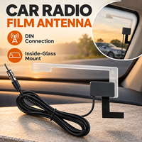 Antena Radio DAB Kaca Bentuk L dengan Kabel 3m dan Konektor DIN Male untuk Penerima Stereo Kendaraan