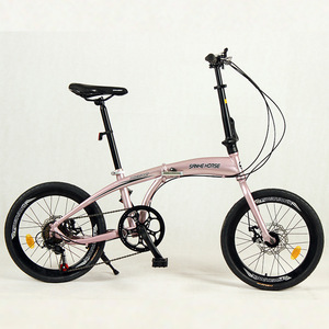 Vélo <span class=keywords><strong>pliant</strong></span> à frein à disque en acier de 20 pouces - 7 vitesses, sans assemblage, s'adapte au coffre de voiture |   Vente en gros pour adultes et adolescents - Product Image 3