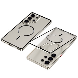 Étui magnétique en métal avec boucle à ressort de refroidissement compatible HD pour S26 Ultra S25+, panneau arrière mat, design couleur unie - Product Image 2