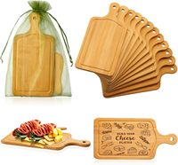 Plateau de service personnalisé en bambou pour charcuterie, plateau à fromage avec poignée, cadeau de mariage, cadeau de pendaison de crémaillère