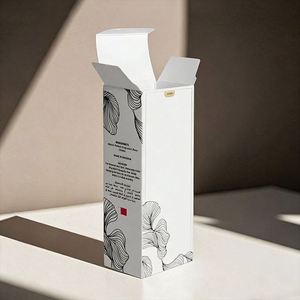Luxury Custom Logo Printed Skin Care <b>Paper</b> Box - White Small Cosmetic Packaging for Perfume Serum - Product Image 1