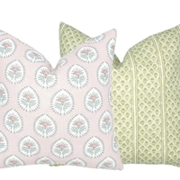 Housse de coussin en coton botanique rose pâle, motif floral vintage, pour chambre à coucher, canapé, décoration intérieure