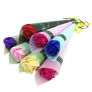 Oso de Rosa artificial perfumado realista de 25cm, decoración para graduación, <span class=keywords><strong>Navidad</strong></span>, Día de San Valentín, elegante Regalo De Rosa para mamá - Product Image 4