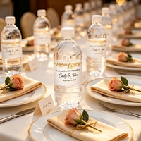 Étiquettes personnalisées pour bouteilles d'eau de remerciement de mariage, autocollants en vinyle personnalisés, cadeaux de mariage/fiançailles, cadeau d'anniversaire