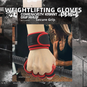 Gants de musculation antidérapants à demi-doigts avec protège-poignets en Spandex pour l'entraînement de fitness et les tractions en salle de sport - Product Image 2