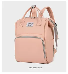 <span class=keywords><strong>Sac</strong></span> à <span class=keywords><strong>dos</strong></span> Oxford imperméable 2-en-1 convertible en <span class=keywords><strong>lit</strong></span> bébé, <span class=keywords><strong>sac</strong></span> de maman pliable avec crochets pour poussette, poche isotherme pour biberon, logo OEM - Product Image 2