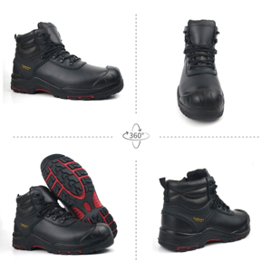 CE vérifié anti-dérapant huile étanche à l'eau prévenir la perforation embout en acier hommes Protection travail industriel chaussures de sécurité en cuir - Product Image 2