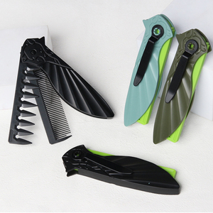 Nuevo Peine Plegable para Peinar con Cabezal de Aceite, Mango Antideslizante, Dientes Anchos y Estrechos, Peine Duradero para Peluquería y Estilismo Masculino - Product Image 3