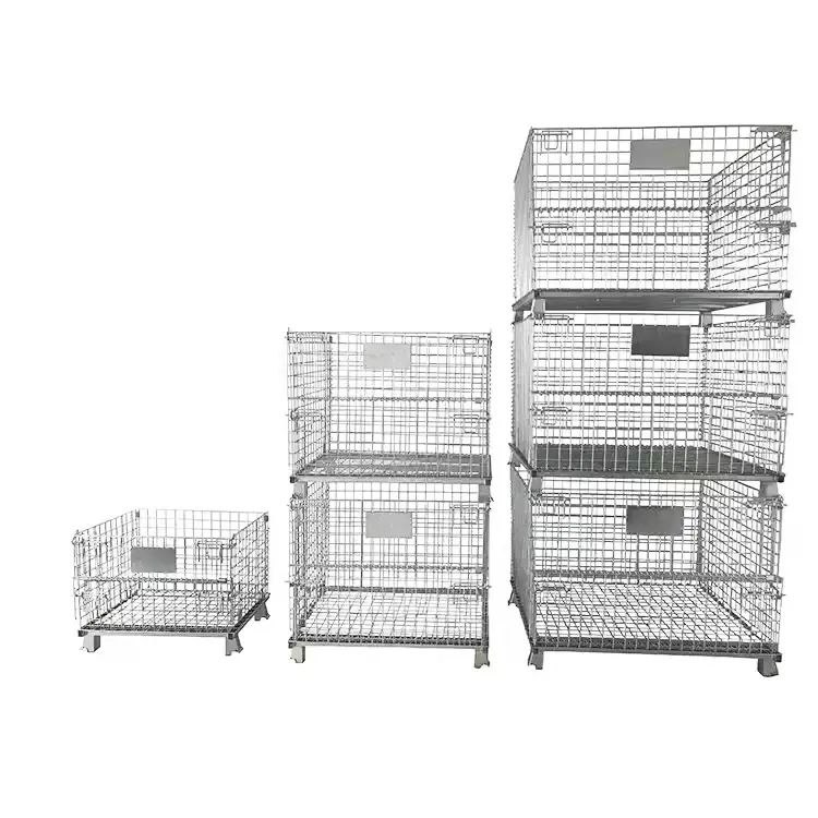 48.2'x40'x47.9' 4000IBS US Industrial Warehouse Storage Collapsible Stackable Crates Forklift cage