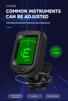 Mini accordeur numérique LCD de guitare accordeur rotatif à pince pour guitare acoustique chromatique violon de basse ukulélé accessoires de guitare