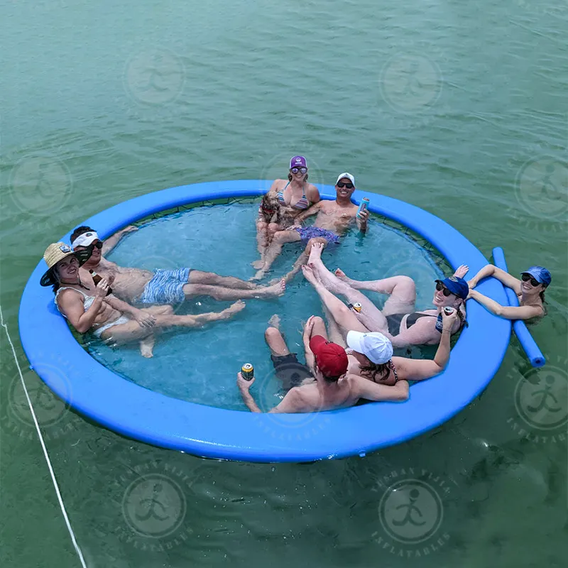 Trung quốc sản xuất Vòng nước Inflatable võng nổi nền tảng hồ bơi Float phòng chờ ghế nước