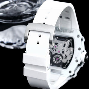 Montre de luxe RM 21-02 Tourbillon avec cadran noir et blanc Panda, boîtier en fibre de carbone squelette, réserve de marche de 70 heures pour les événements VIP et galas - Product Image 6