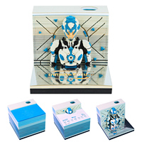 Bloc-notes 3D Cyberpunk 2027 Infinite Future, Calendrier Sculpture Papier Guerrier Meca Sci-Fi, Cadeau Tech Cool pour Hommes et Geeks