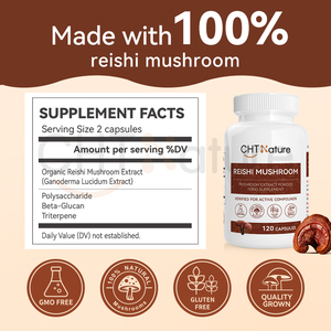 Chtnature Private Label Biologische <span class=keywords><strong>Ganoderma</strong></span> Lucidum Extract Poeder Reishi Champignoncapsules - Product Image 3