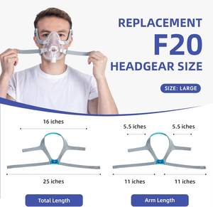 Oferta: Arnés <span class=keywords><strong>CPAP</strong></span> Premium Cómodo para Mascarillas Faciales Completas y Nasales para AiF F20 Air Touch F20 - Product Image 5