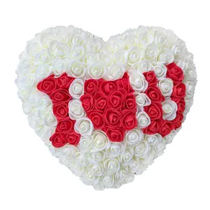 Fleurs artificielles en PE, poupées en forme de cœur, amour romantique, fleurs de simulation, rose éternité, rose