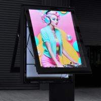 Tótem LED Vertical para Exteriores Personalizado OEM, 6000nits Ultra Brillante, IP65 Impermeable, Pantalla Digital de Pie, Cartel Comercial