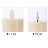 Bougie pilier électronique sans flamme en plastique ivoire de luxe à LED, à piles, effet vacillant, pour mariage, maison, dîner, Noël