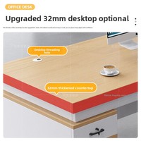 Bureau de direction moderne et simple LBZ-166X avec plateau en acier de 32 mm d'épaisseur, poste de travail individuel, bureau d'ordinateur, bureau d'écriture