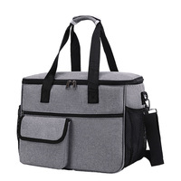 Sac de voyage pour chien en tissu Oxford résistant à l'usure avec fermeture éclair, sac réutilisable pour aliments pour animaux, pochette de rangement scellée pour croquettes pour le camping et les voyages avec animaux