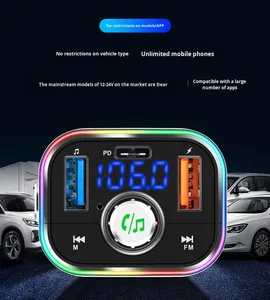 <span class=keywords><strong>Receptor</strong></span> y Transmisor MP3 para Auto, Cargador de Auto con Doble USB 2.0 de Carga Rápida, Asistente de Voz Manos Libres, Encendedor de Cigarrillos - Product Image 4