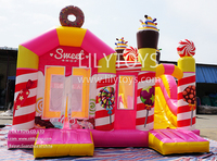 Lilytoys Chine Gonflable Videur Combo Gonflable Bonbons et Gâteau Parc D'attractions Fun City Combo Château
