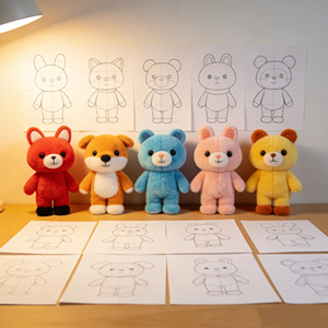 Wholesale Custom OEM Cute Mini PP Cotton Soft Eco-Friendly Doll <b>Cartoon</b> Anime Plush Toy Keychain <b>Ring</b> Stuffed Girl Pendant - Product Image 4