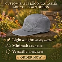 Gorras Snapback de 5 Paneles, Impermeables, de Secado Rápido, Unisex, Premium, Perforadas con Corte Láser, 100% Poliéster, Diseño Business Leaf