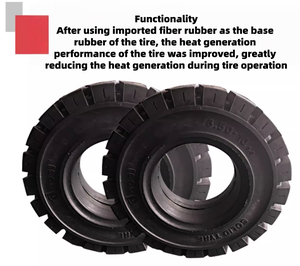 צמיגים חדשים למלגזות במפעל, דגמים 18X7-8, 28*9-15, 650-10, 21*8-9, צמיגים מלאים בעלי ביצועים גבוהים לציוד הרמה וטרקטורים. - Product Image 6