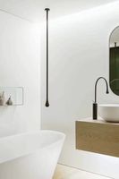 Robinet de salle de bain automatique sans contact à capteur, robinet de lavabo de plafond en laiton