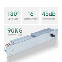Portes pivotantes électriques en verre trempé Porte pivotante automatique pivotante en verre simple pour villa en aluminium