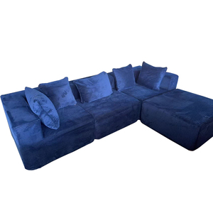 Sofá Modular de Terciopelo de Lujo al por Mayor, Conjunto de Sofás Multifuncional para Sala de Estar, Sofá Cama Grande Comprimido, Sofá Seccional Convertible - Product Image 1